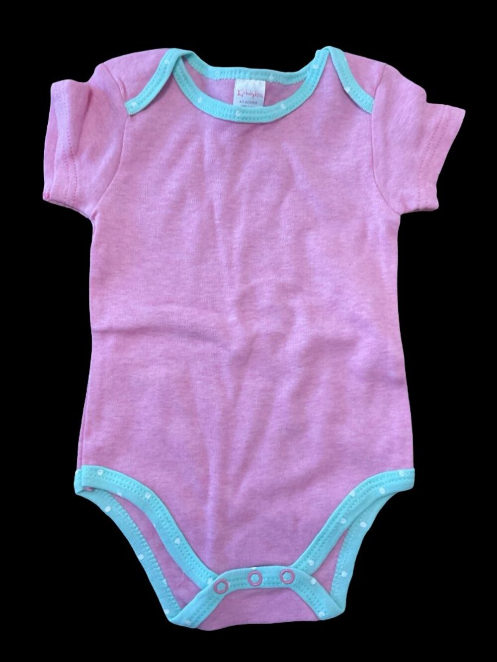 🌻10/$25  - Pink Onesie w/ Polka Dot Trim